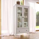 Cristaleira Vogue com 2 Portas e 1 Gaveta - Branco