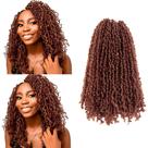 Crochê Hair LOCSBYHAND Yanky Twist 14 polegadas, 10 pacotes, vermelho gengibre