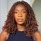 Crochê Hair LOCSBYHAND Yanky Twist 16 em 10 pacotes, marrom claro