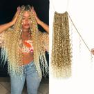Crochet Braids knovotch Boho Box Braids de 24 polegadas para mulheres negras