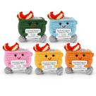Crochet Dumpster Fire Emotional Support, 5 peças com cartão