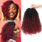 Crochet Hair Aksice Yanky Twist Burgundy 30 cm, 8 pacotes para mulheres Crochet Hair Aksice Yanky Twist Burgundy 30 cm, 8 pacotes para mulheres