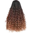 Crochet Hair Beverlee Boho Box Braids 14 polegadas, 8 pacotes para mulheres