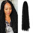 Crochet Hair BOHOBABE Butterfly Locs 24 polegadas, 8 pacotes, pretos
