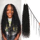 Crochet Hair CooCooJoo Goddess Faux Locs 60 cm para mulheres negras