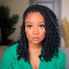 Crochet Hair COOKOO Goddess Box Braids 30 cm sintético, pacote com 8