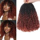 Crochet Hair COOKOO Yanky Twist, 10 polegadas, 8 pacotes, Ombre Ginger