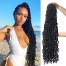 Crochet Hair Desire4hair Faux Soft Locs, 28 polegadas, 7 pacotes