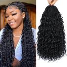Crochet Hair Eerya Boho Goddess Box Braids de 16 polegadas para mulheres negras