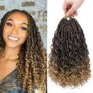Crochet Hair EERYA Goddess Box Braids 30 cm, 8 pacotes para mulheres Crochet Hair EERYA Goddess Box Braids 30 cm, 8 pacotes para mulheres