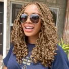 Crochet Hair Fulcrum Goddess Box Braids 25 cm, 9 pacotes para mulheres Crochet Hair Fulcrum Goddess Box Braids 25 cm, 9 pacotes para mulheres