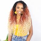 Crochet Hair Fulcrum Goddess Locs 18 polegadas, 8 pacotes para mulheres negras Crochet Hair Fulcrum Goddess Locs 18 polegadas, 8 pacotes para mulheres negras