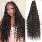 Crochet Hair Getgal Deep Wave Curly 24 polegadas, 7 pacotes, marrom