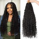Crochet Hair Goddess Box Braids de 18 polegadas para mulheres negras