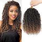Crochet Hair Goddess Faux Locs com tranças onduladas, 8 pacotes T1B/27 Crochet Hair Goddess Faux Locs com tranças onduladas, 8 pacotes T1B/27