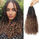 Crochet Hair Julen Boho Box Braids de 16 polegadas para mulheres negras