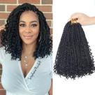 Crochet Hair Julen Goddess Box Braids 10cm 1B para mulheres negras