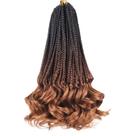 Crochet Hair kaluli Goddess Box Braids French Curl 14 em 7 pacotes