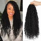 Crochet Hair LMZIM Goddess Locs 18 polegadas, 8 pacotes para mulheres negras