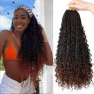 Crochet Hair LYCSOU Goddess Box Braids de 18 polegadas para mulheres negras