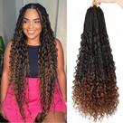 Crochet Hair LYCSOU Goddess Box Braids de 24 polegadas para mulheres negras
