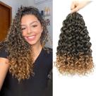 Crochet Hair Naniciar, pré-enrolada, Gogo Curl, 14 polegadas, 8 pacotes