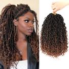 Crochet Hair Sambraid Goddess Locs de 14 polegadas, 8 pacotes para mulheres Crochet Hair Sambraid Goddess Locs de 14 polegadas, 8 pacotes para mulheres