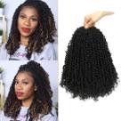 Crochet Hair Youngther Yanky Twist 30 cm, pacote com 6 unidades, preto natural