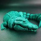 Crocodilo Articulado 3D Brinquedo Flexível e Decorativo