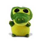 Crocodilo Jacaré de pelúcia fofo pequeno 20cm verde e amarelo
