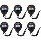 Cronômetro digital multifuncional Timer Pgzsy, pacote com 6 unidades, preto Cronômetro digital multifuncional Timer Pgzsy, pacote com 6 unidades, preto
