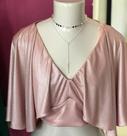 Crooped na cor rose veste P Crooped na cor rose veste P
