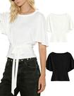 Crop Top Bell Princess Summer para mulheres em preto/branco tamanho S Crop Top Bell Princess Summer para mulheres em preto/branco tamanho S
