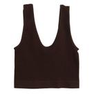 Crop top decote v fem v26012 b+ chocolate p Crop top decote v fem v26012 b+ chocolate p