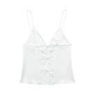 Crop Top Feminino Elegante Y2K - Decote V, Sem Mangas e Sem Costas Crop Top Feminino Elegante Y2K - Decote V, Sem Mangas e Sem Costas