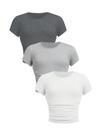 Crop Top Set, camisetas femininas SOLY HUX, gola redonda, 12 anos Crop Top Set, camisetas femininas SOLY HUX, gola redonda, 12 anos