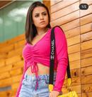 Croped feminino canelado Croped feminino canelado