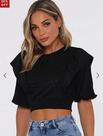 Croped laise preto