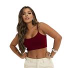 Croped Ribana Top Blusinha Feminina Alcinha Fina Confortável Leve Verão Casual Suplex