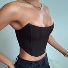 Cropeed corset preto