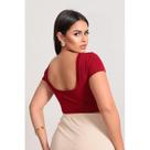 Cropped aberto nas costas em tecido de visco lycra Cropped aberto nas costas em tecido de visco lycra