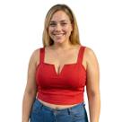 Cropped Alça Larga Decote V com Lastex não marca não aperta Cropped Alça Larga Decote V com Lastex não marca não aperta