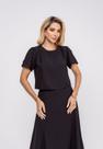 Cropped Alfaiataria Bufante Preto Salvatore