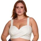Cropped Alfaiataria Transpassado Bengaline Plus Size Cropped Alfaiataria Transpassado Bengaline Plus Size
