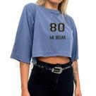 Cropped Algodão ''80 Me Beij4r'' Meme Frase Premium Cantada