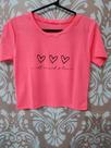 cropped all me manga curta rosa surto clothing feminina tam M