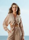 Cropped Amarração Frente Viscose Nude Cropped Amarração Frente Viscose Nude