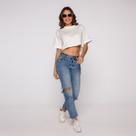 Cropped Baby Look Em Algodão Básico