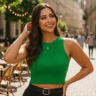 Cropped Básico Canelado Tricot Modal Cropped Básico Canelado Tricot Modal