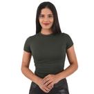 Cropped Blusa Feminina Canelada Gola Básica Top Elastano Cropped Blusa Feminina Canelada Gola Básica Top Elastano